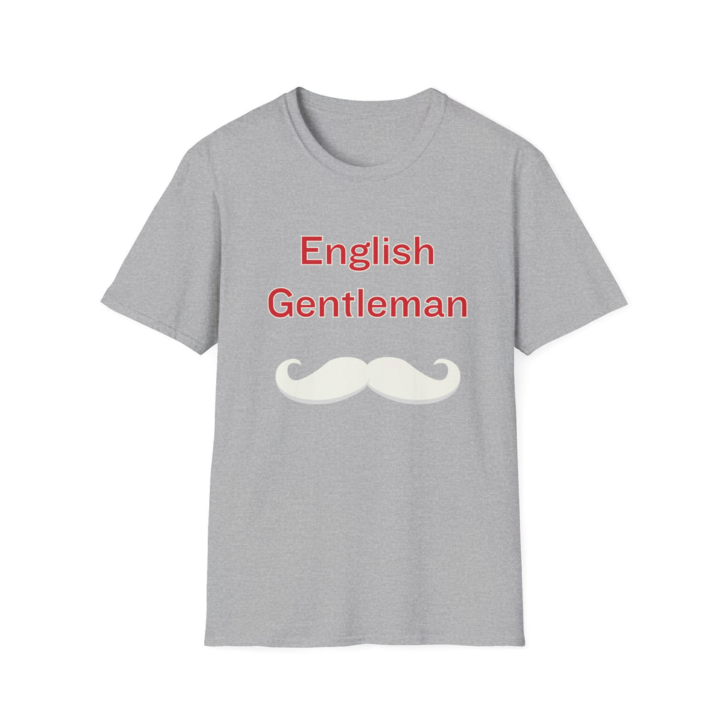 English Gentleman T-Shirt — Mustache Retro Tee for Men & Dads