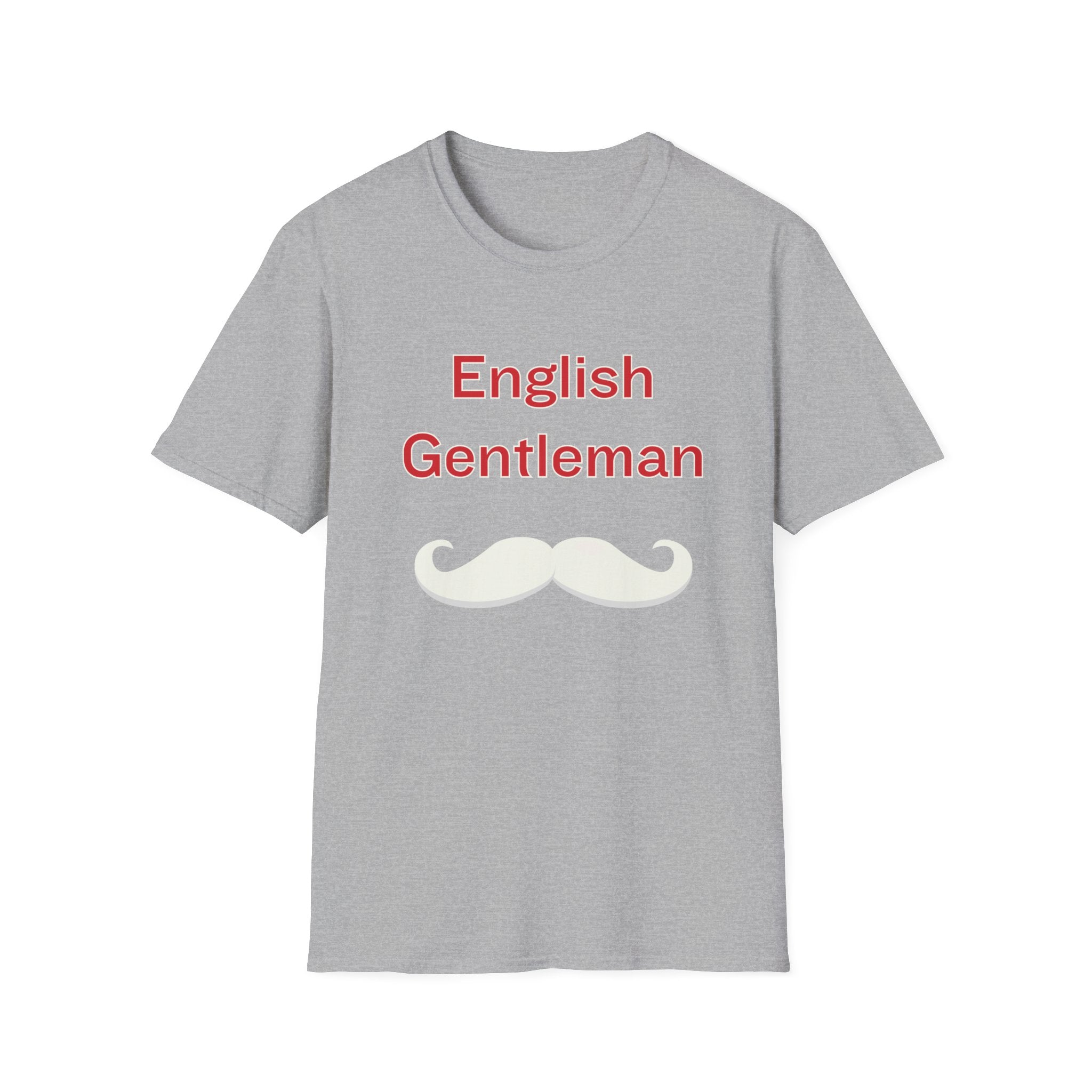 English Gentleman T-Shirt — Mustache Retro Tee for Men & Dads