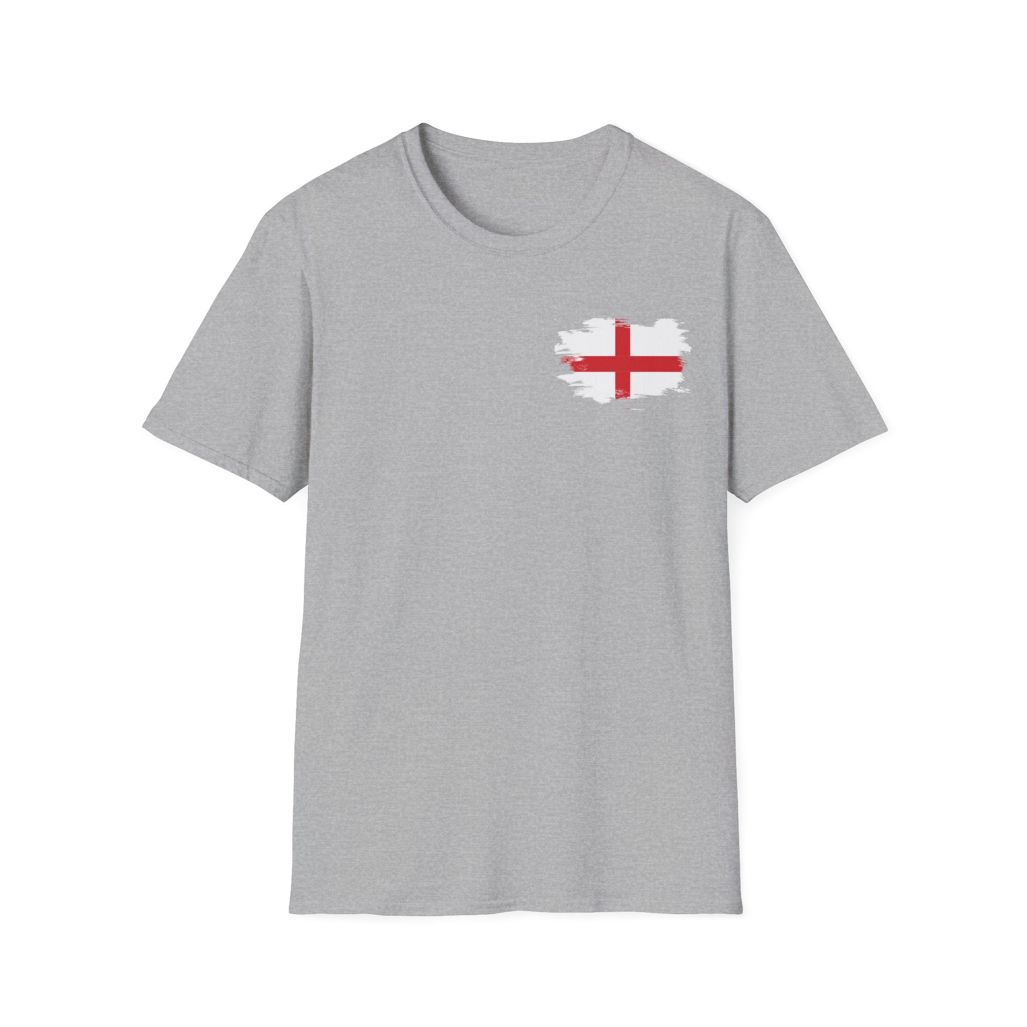 England Flag T-Shirt — Distressed St. George Cross Chest Print