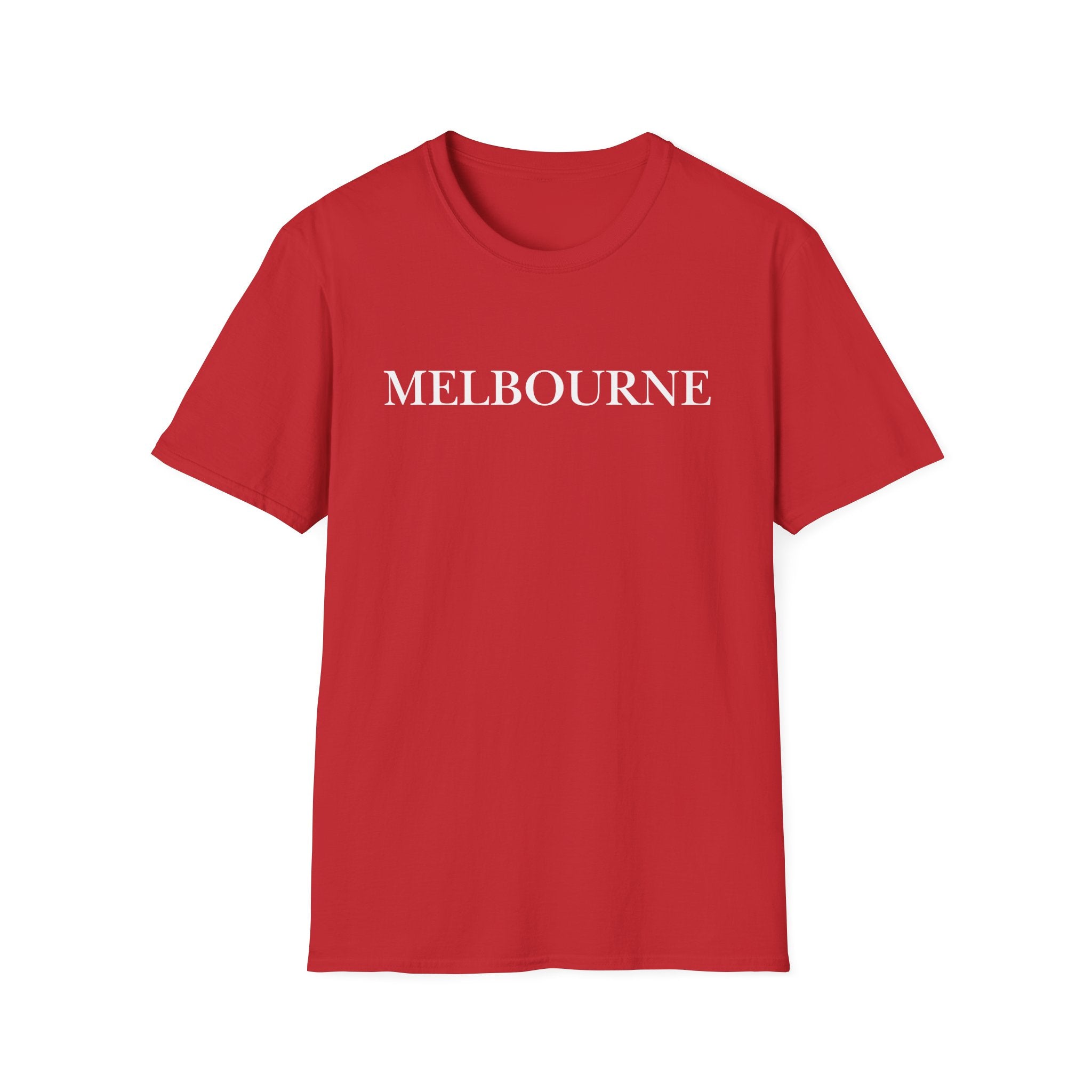 Melbourne City Tee — Minimalist Text Black T-Shirt