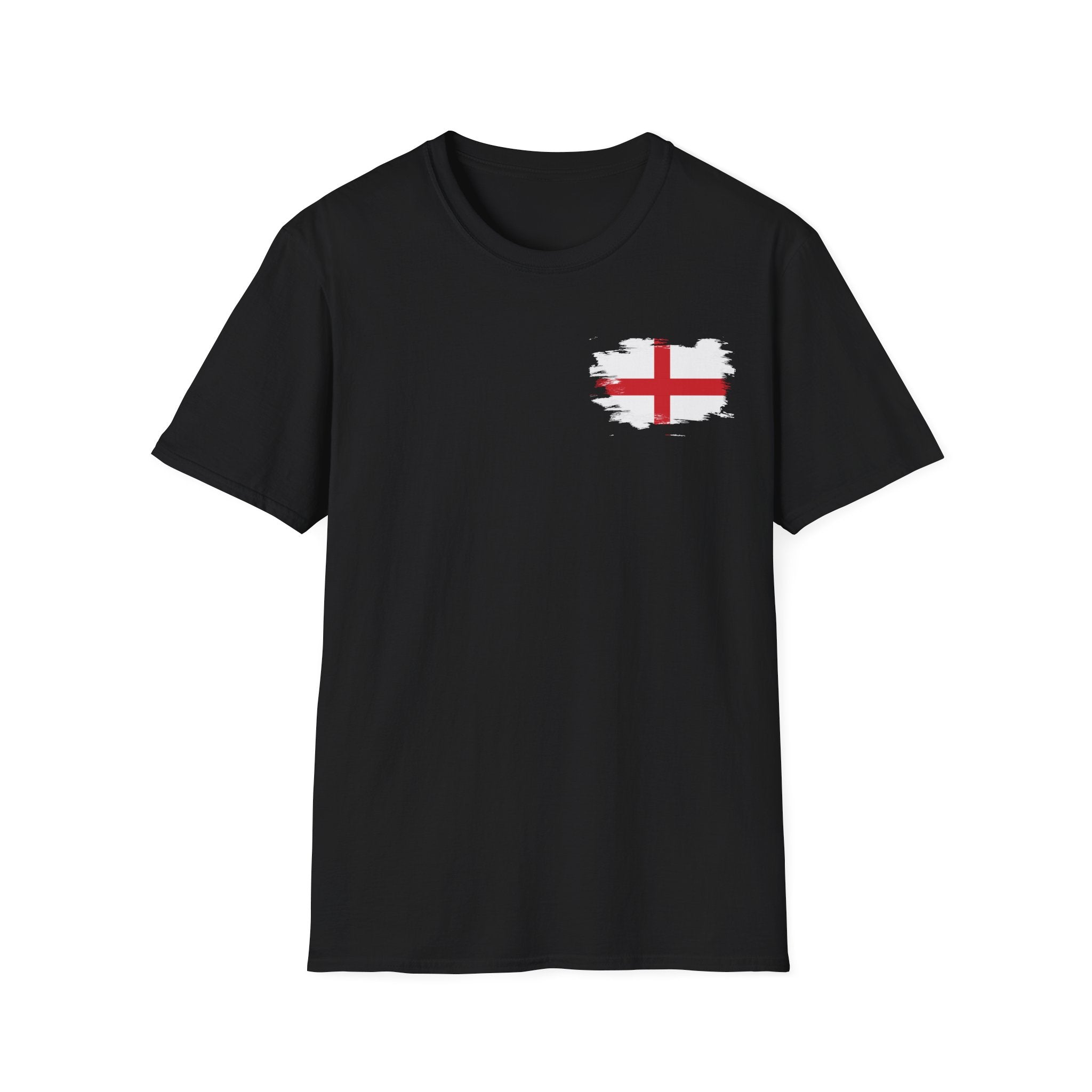 England Flag T-Shirt — Distressed St. George Cross Chest Print