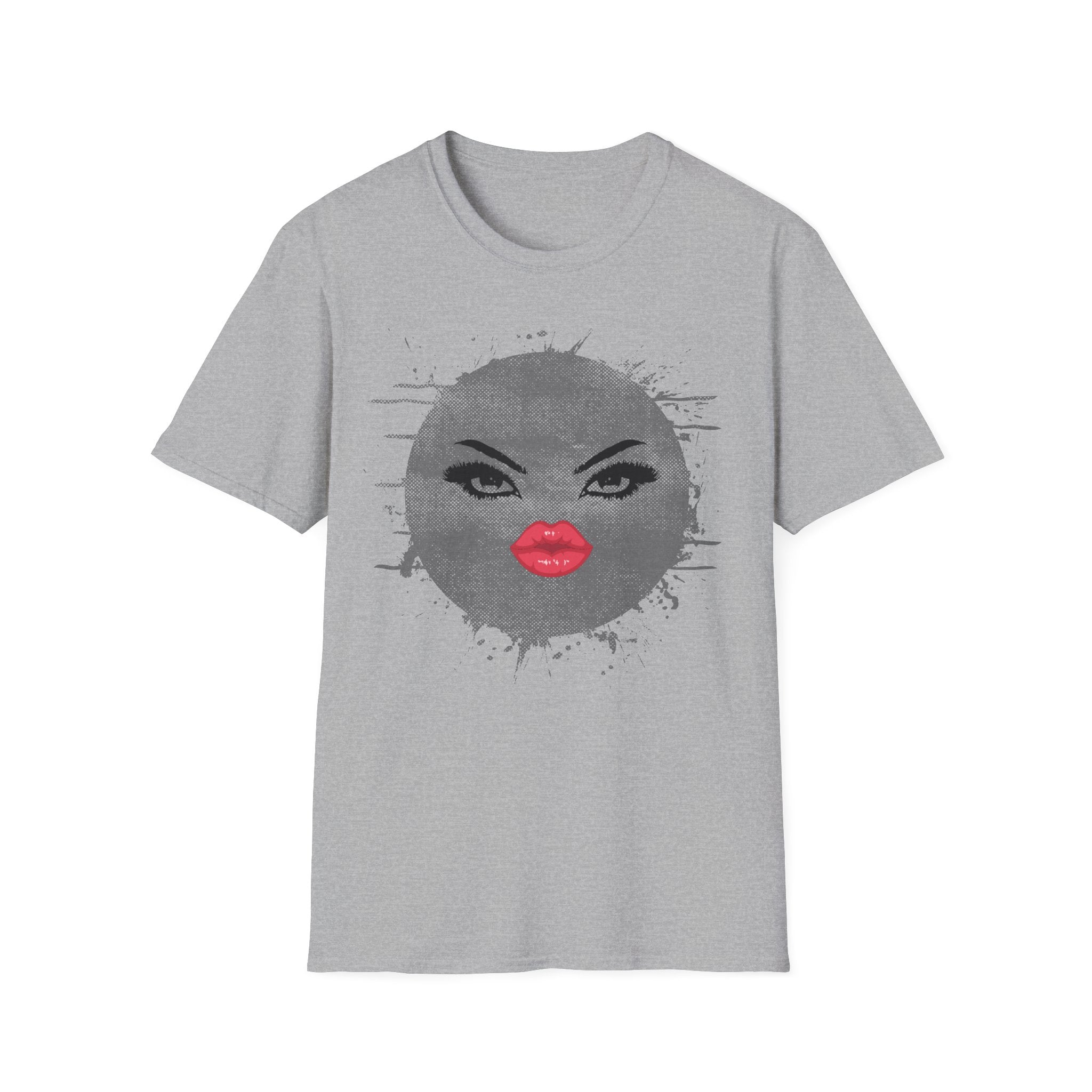 Emoji Face Graphic T-Shirt — Glam Kiss Moon Print