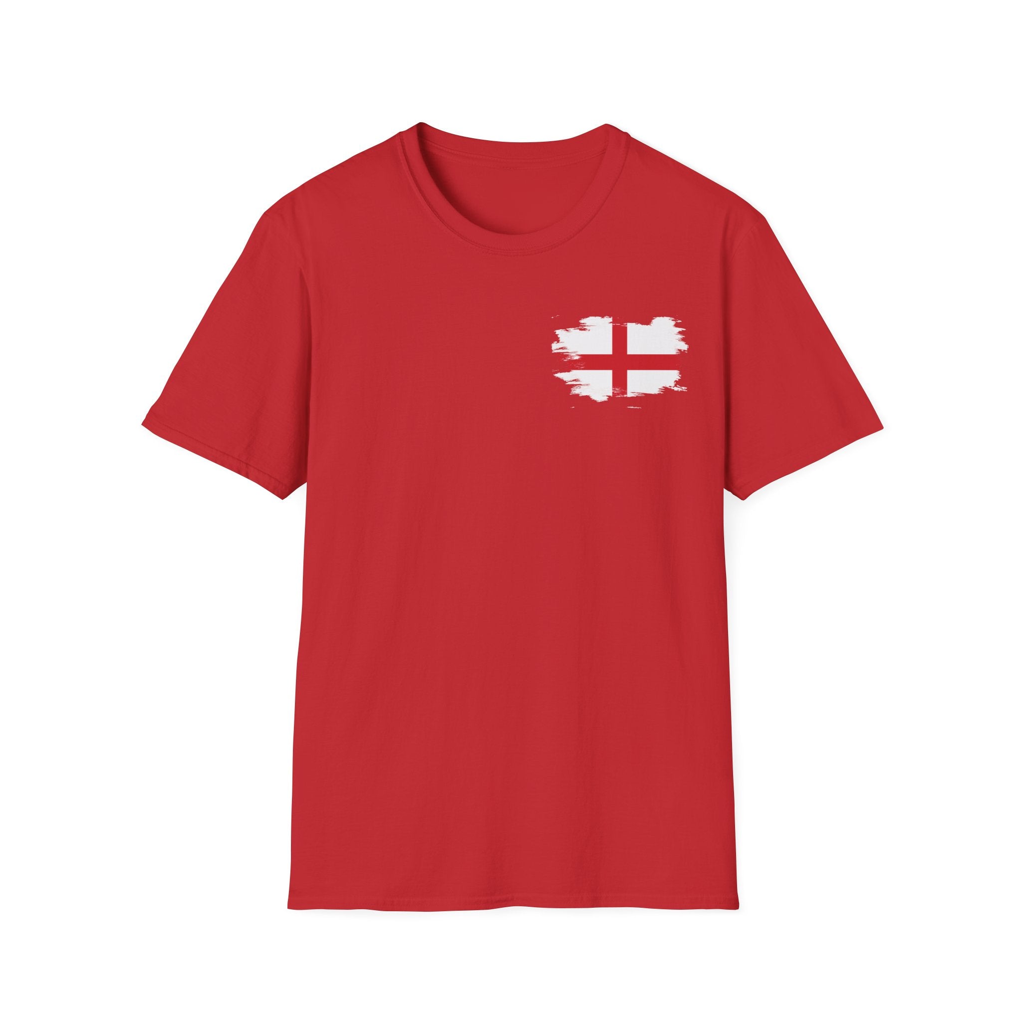 England Flag T-Shirt — Distressed St. George Cross Chest Print