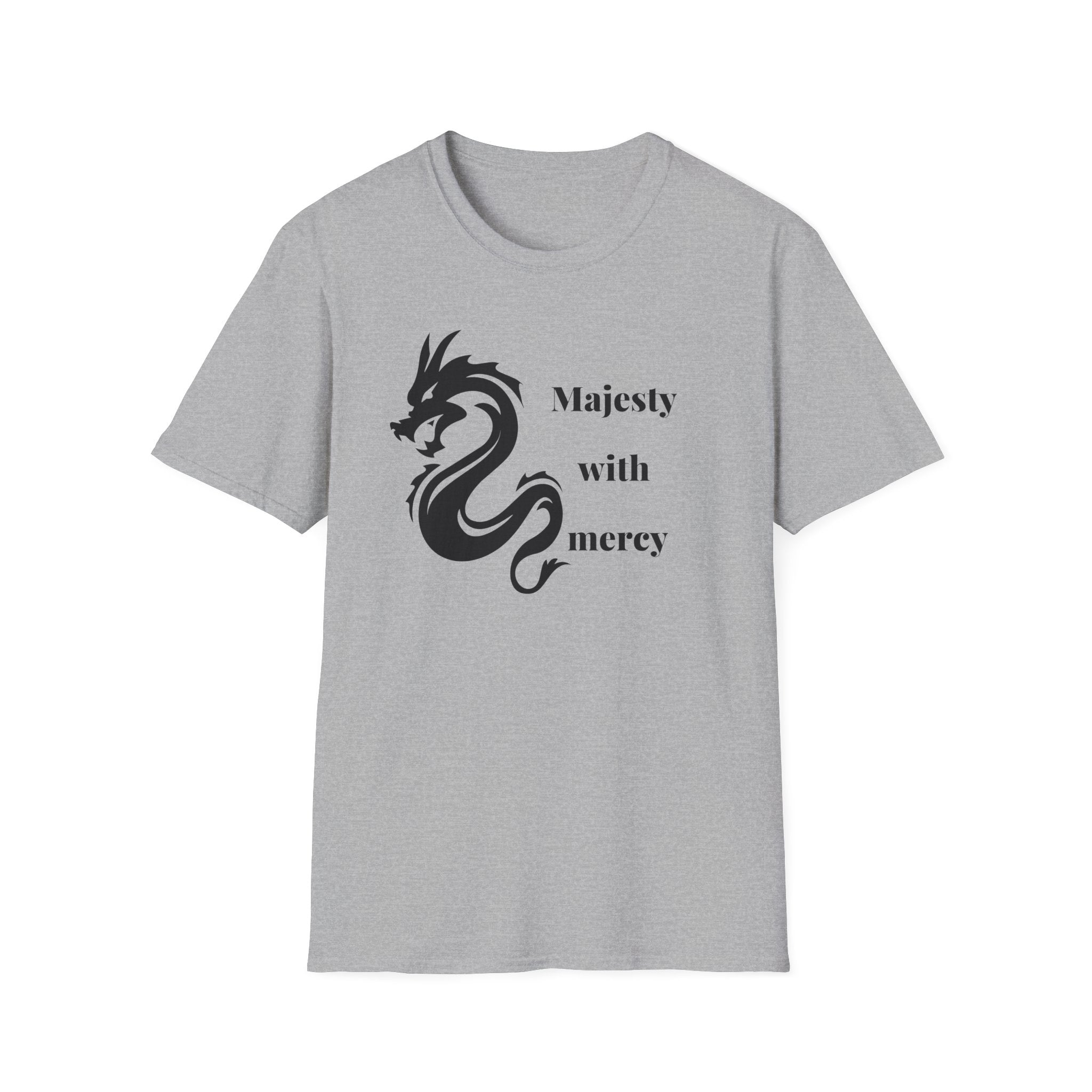 Dragon Graphic T-Shirt — "Majesty with Mercy" Inspirational Tee