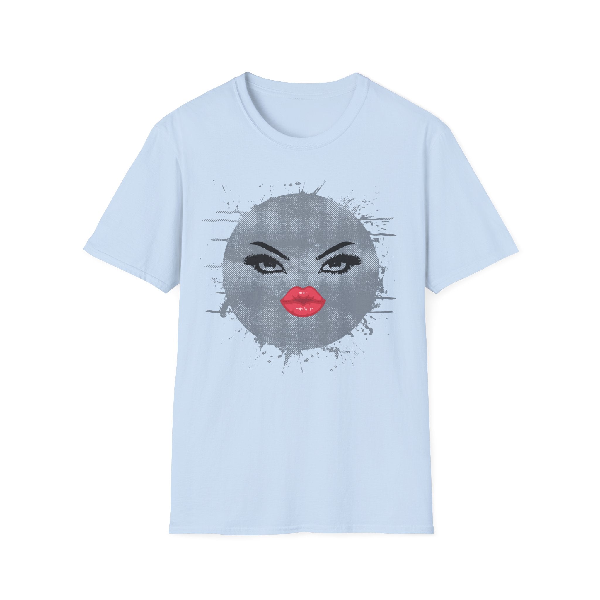 Emoji Face Graphic T-Shirt — Glam Kiss Moon Print
