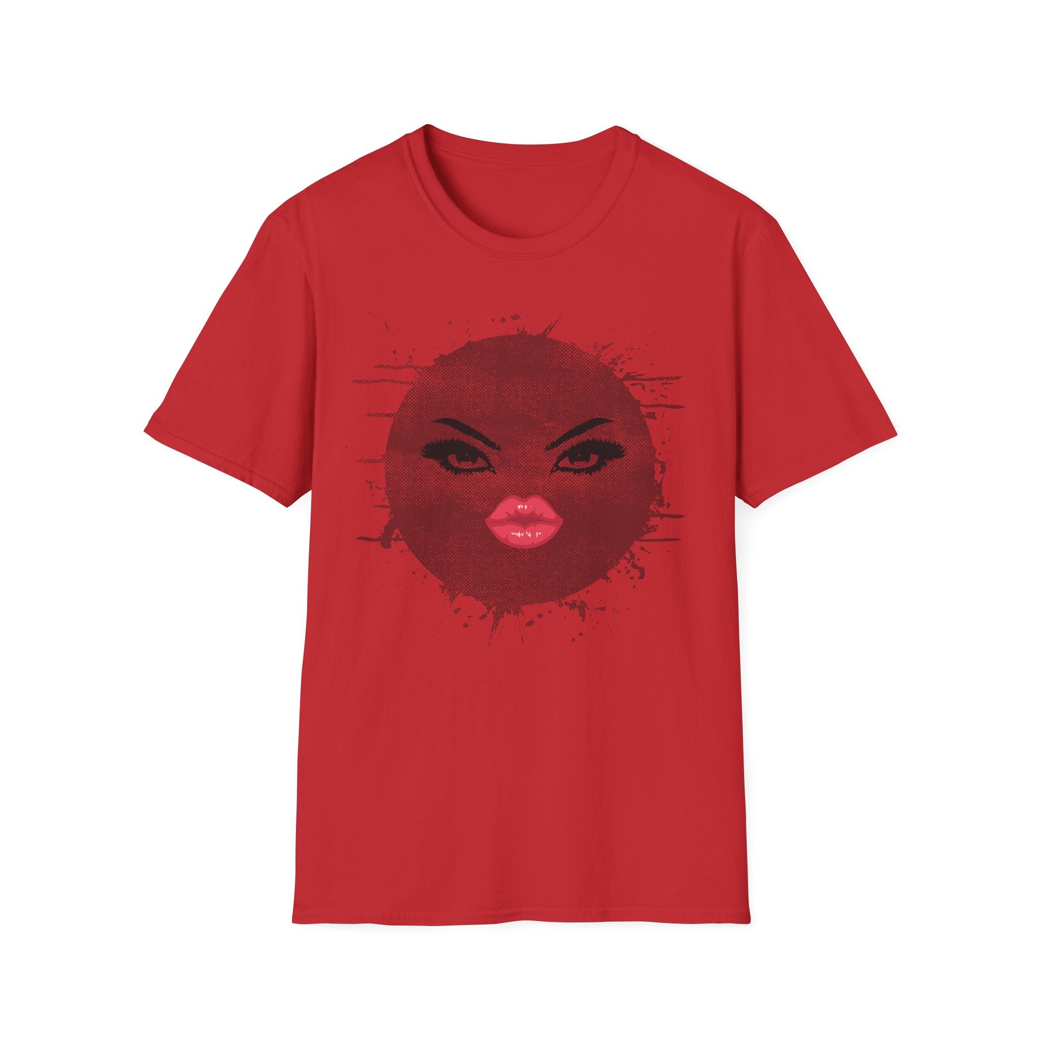 Emoji Face Graphic T-Shirt — Glam Kiss Moon Print