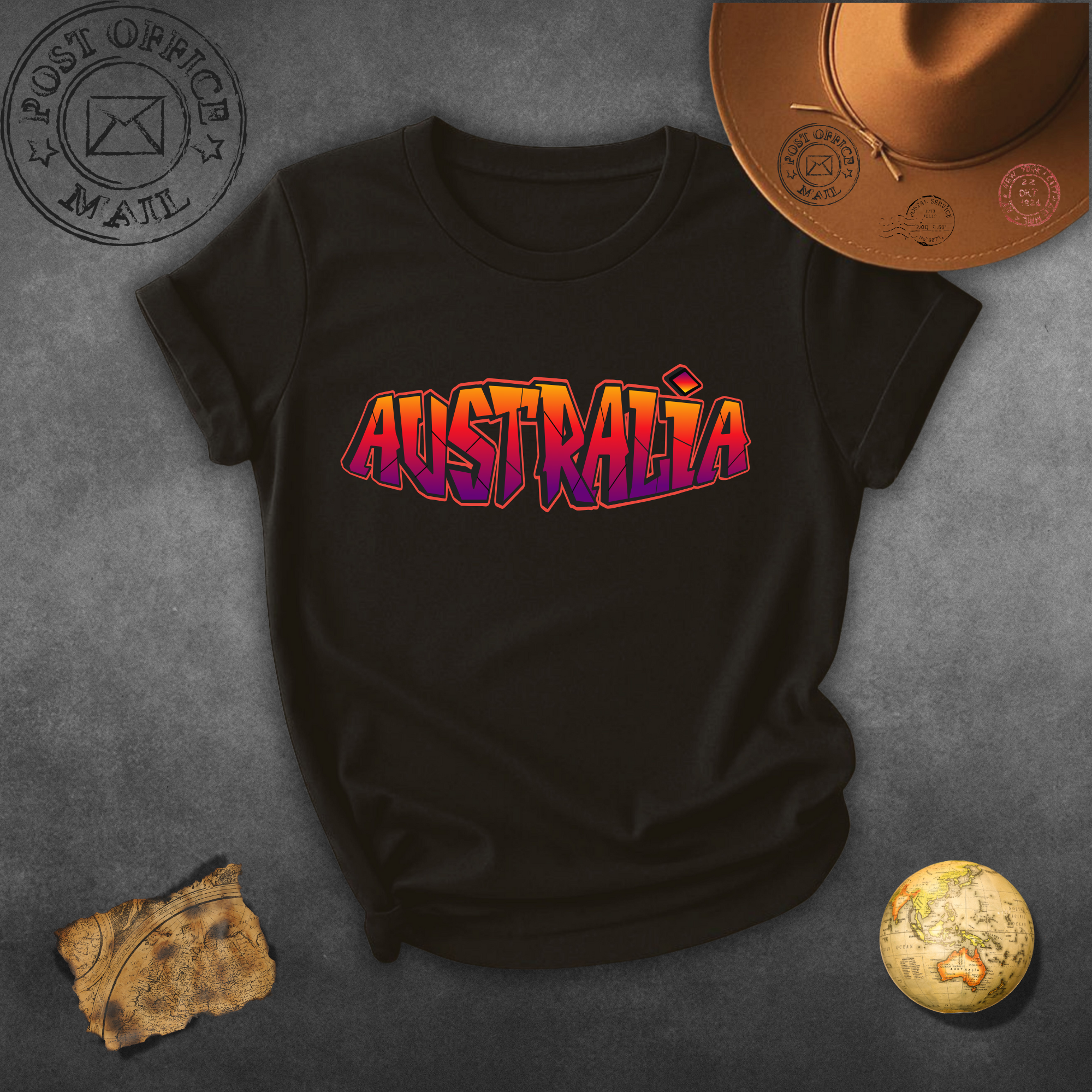 Australia Graffiti T-Shirt – Bold Sunset Streetwear Tee
