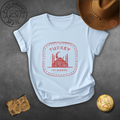Türkiye Red Istanbul Mosque Graphic T-Shirt — Vintage Crescent Stamp Travel Tee