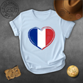 France Flag Heart T-Shirt — French Pride Graphic Tee