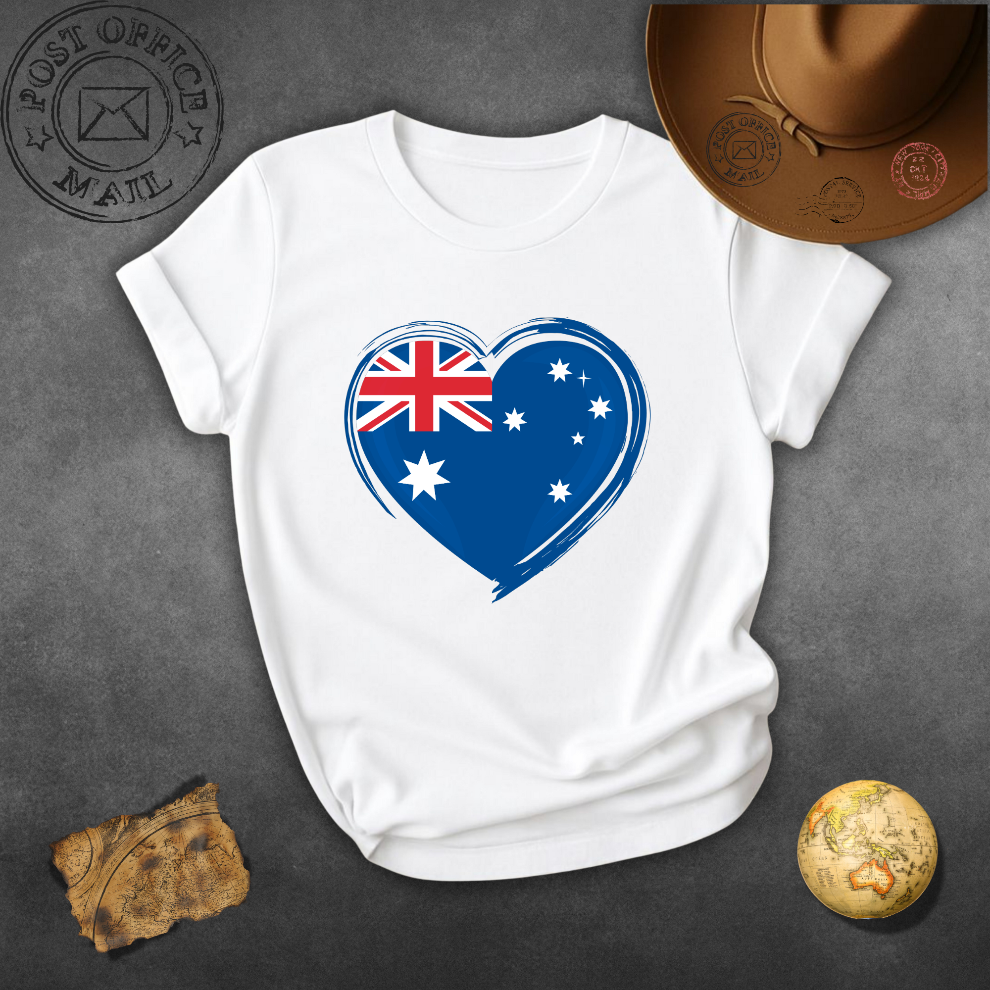 Australia Flag Heart T-Shirt — Patriotic Aussie Pride Tee