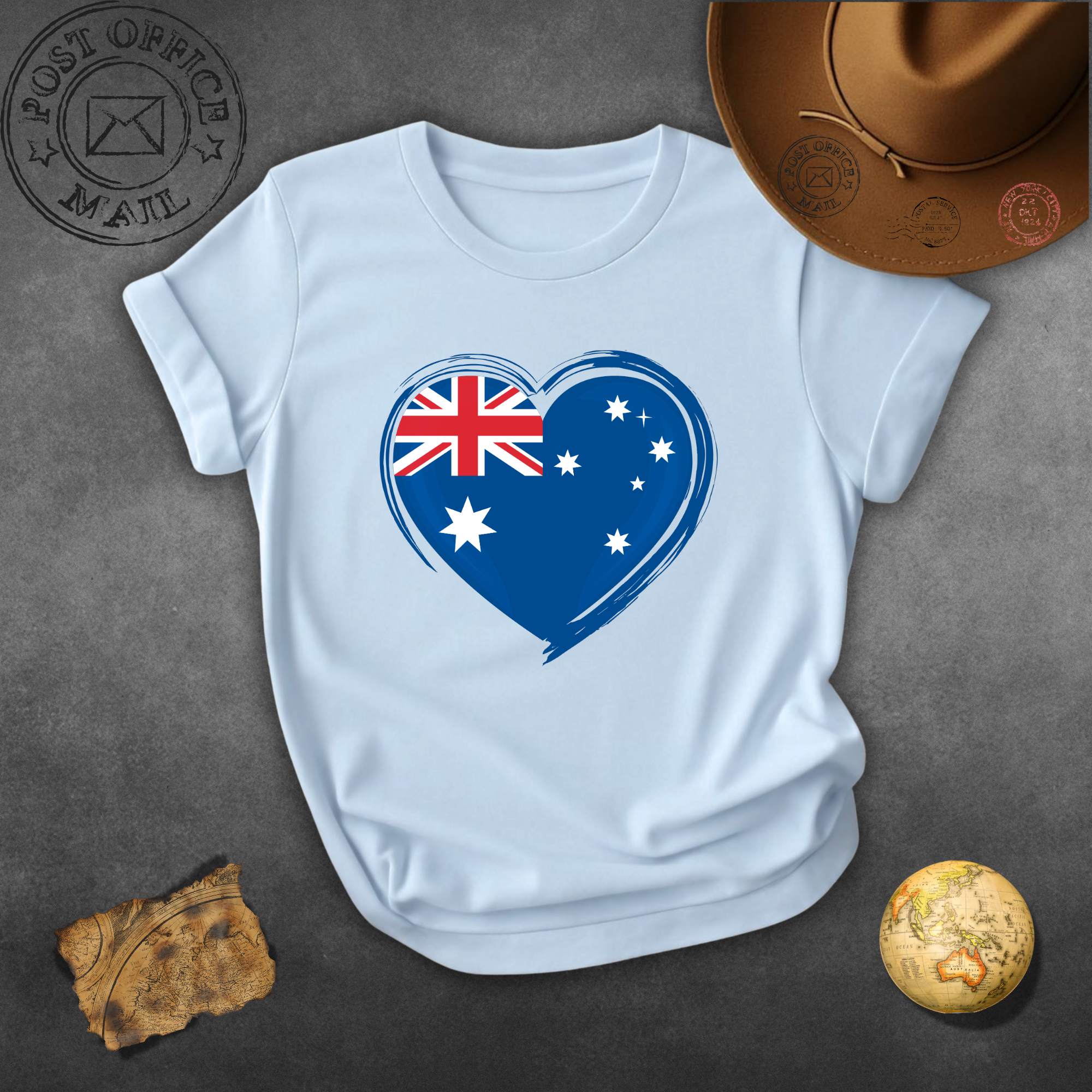 Australia Flag Heart T-Shirt — Patriotic Aussie Pride Tee