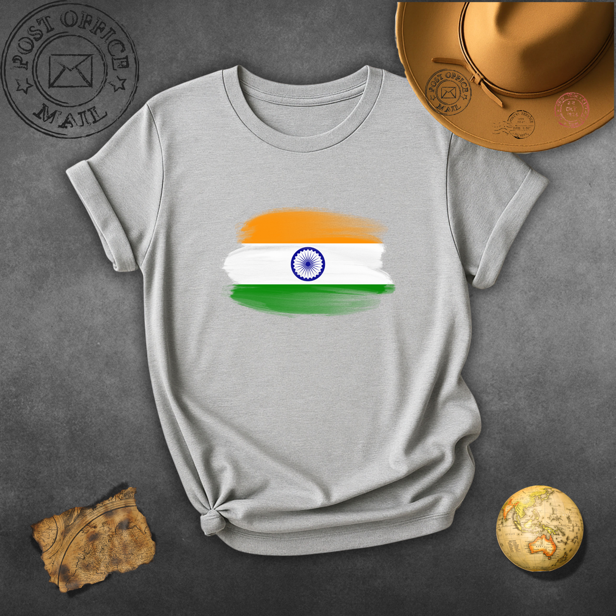 India Flag Brushstroke T-Shirt