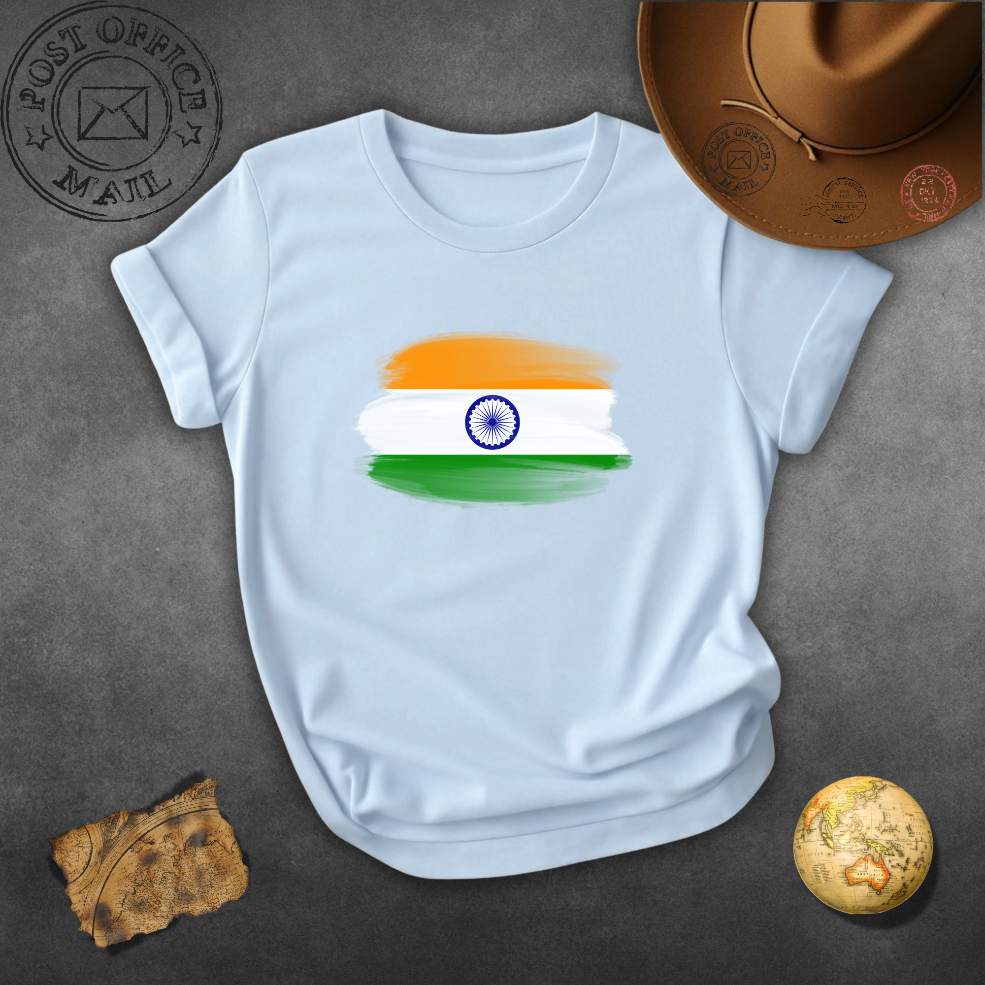 India Flag Brushstroke T-Shirt