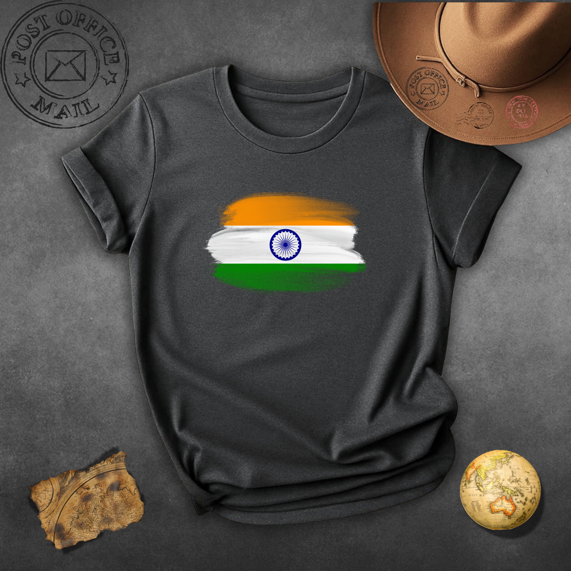 India Flag Brushstroke T-Shirt