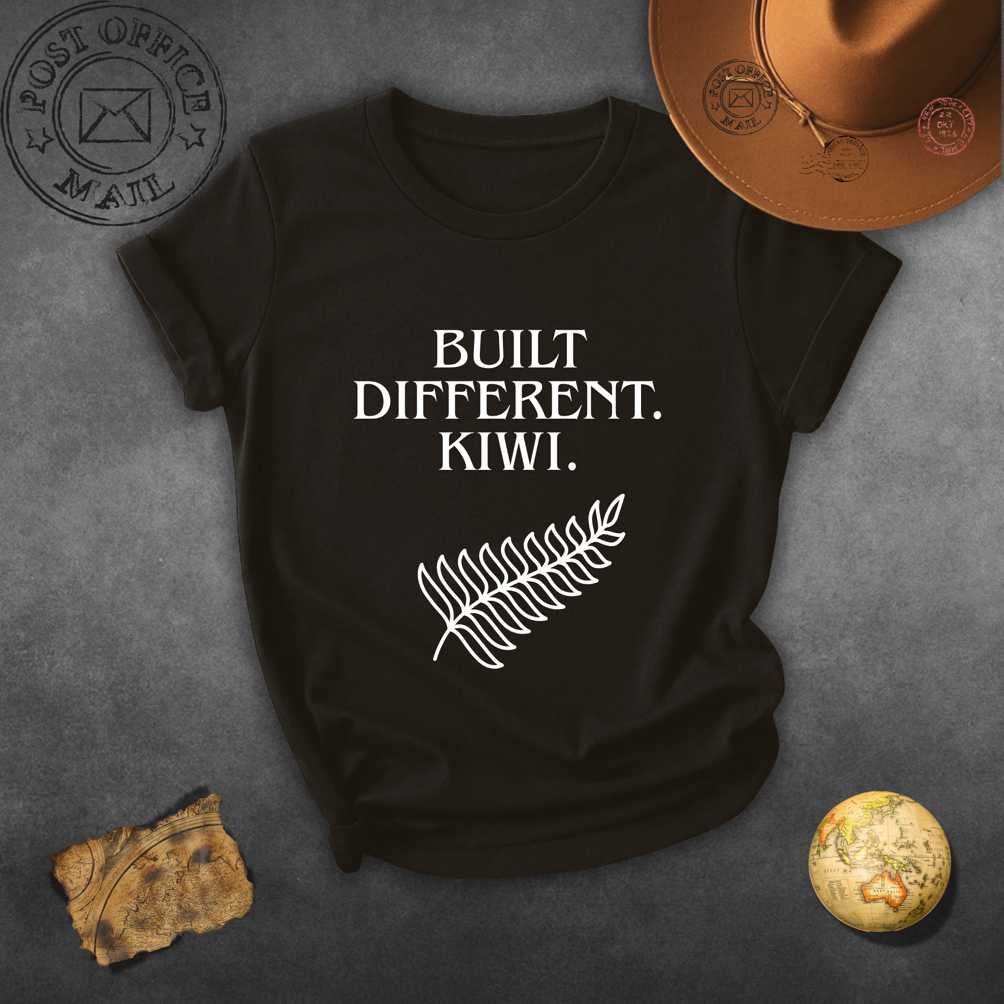 Built Different Kiwi T-Shirt — New Zealand Pride Fern Graphic Tee