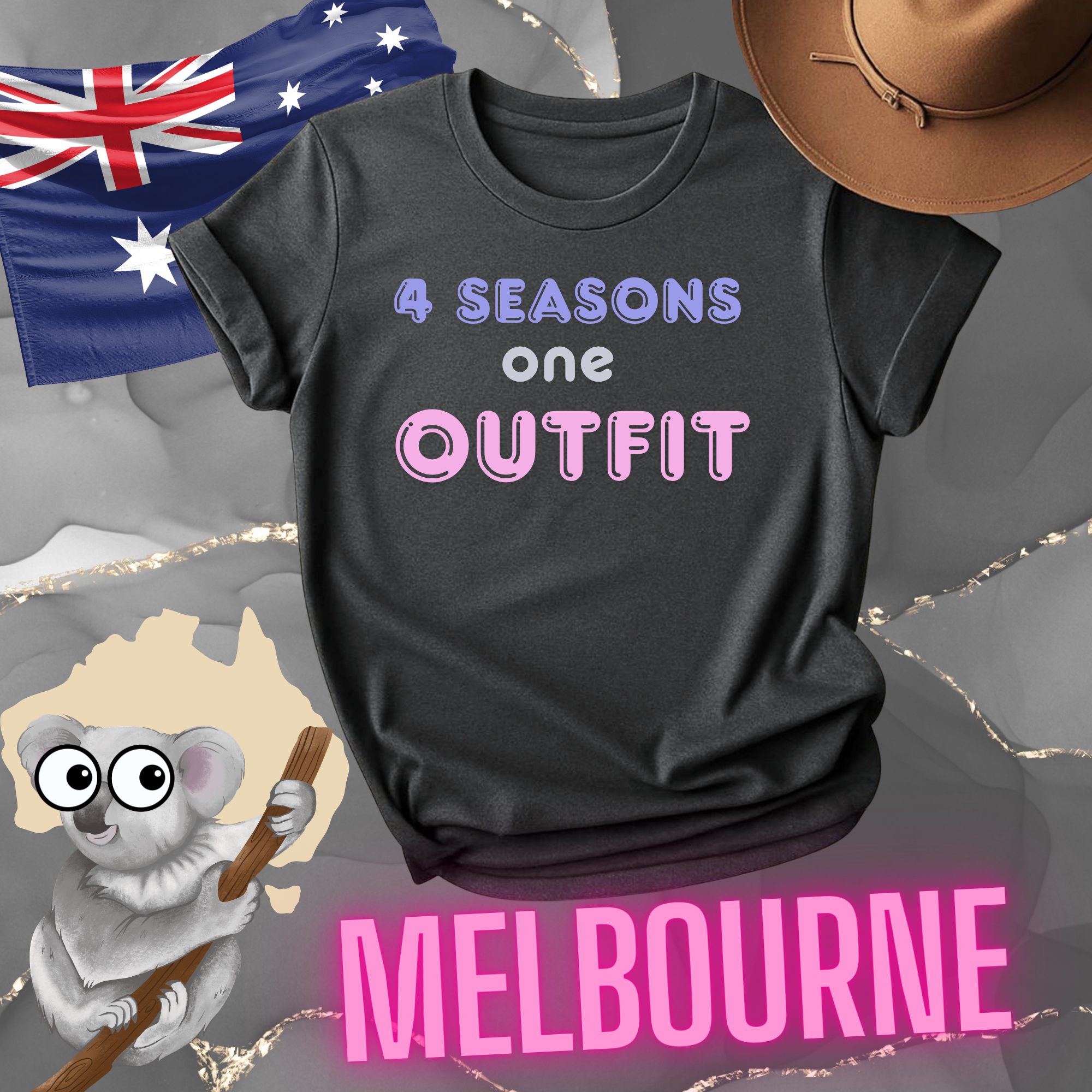 4 Seasons One Outfit T-Shirt — Cute Pastel Graphic Tee
