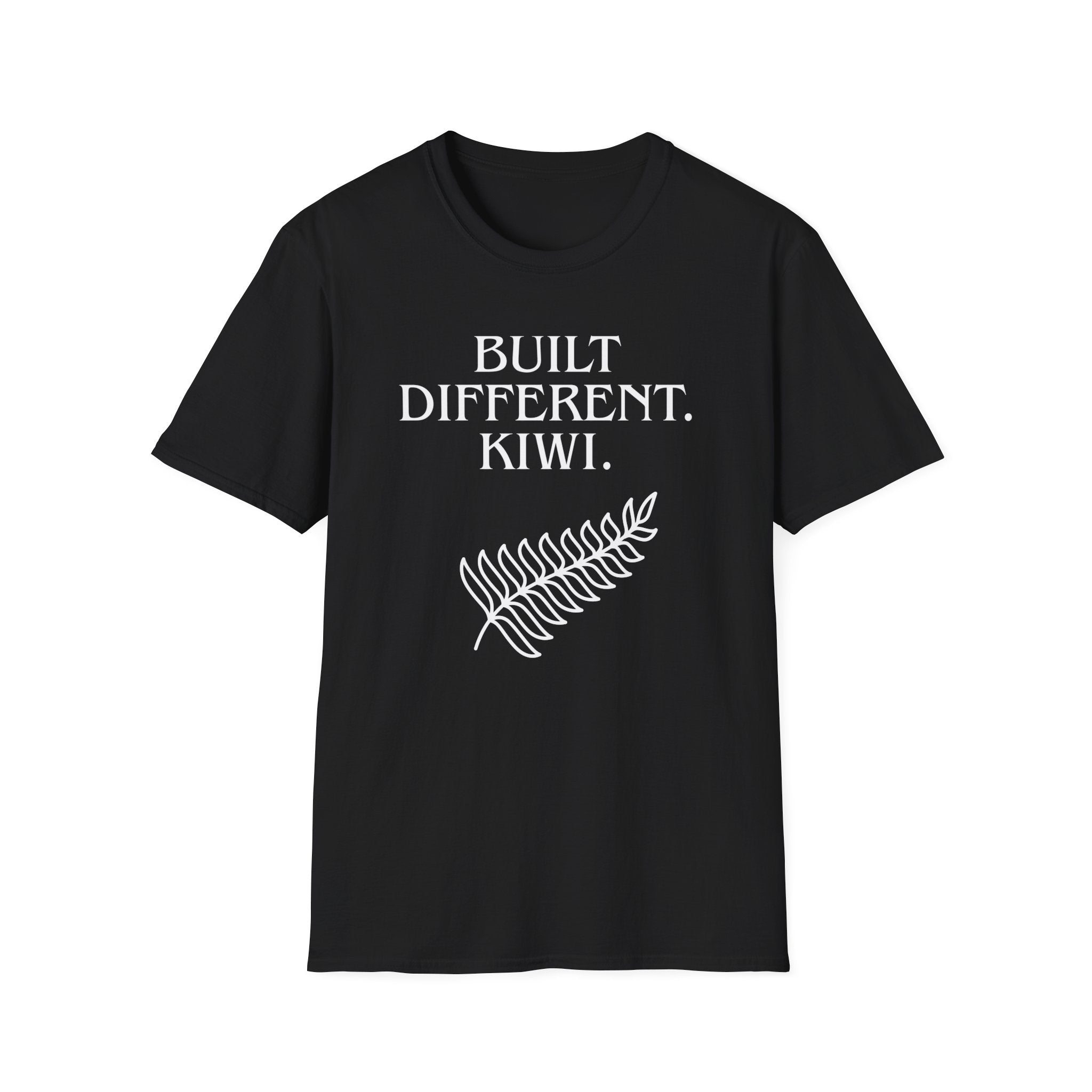 Built Different Kiwi T-Shirt — New Zealand Pride Fern Graphic Tee