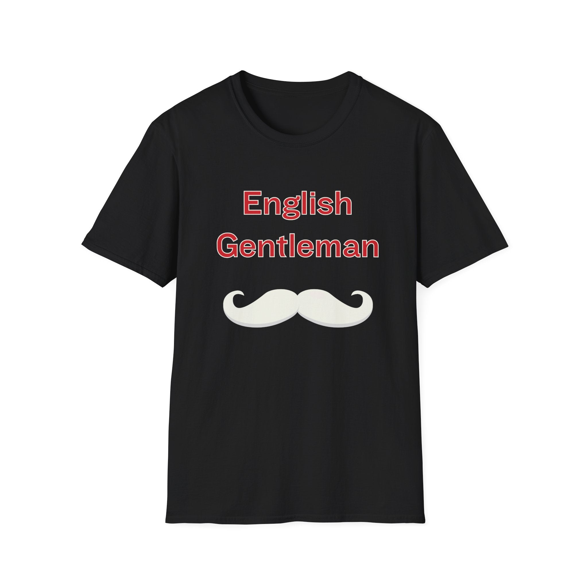 English Gentleman T-Shirt — Mustache Retro Tee for Men & Dads